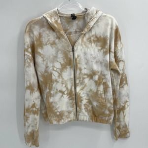 VUORI Laguna Full Zip Hoodie Tan Tie Dye Womens Small